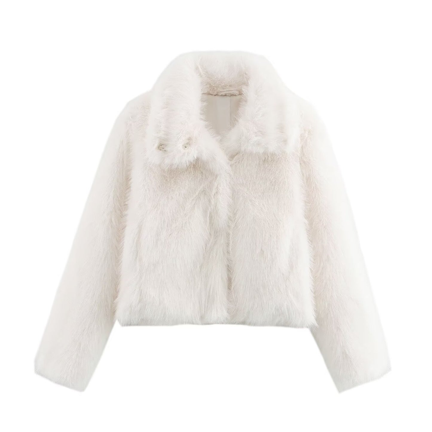 Luna | Elegant Cropped Faux Fur Jacket