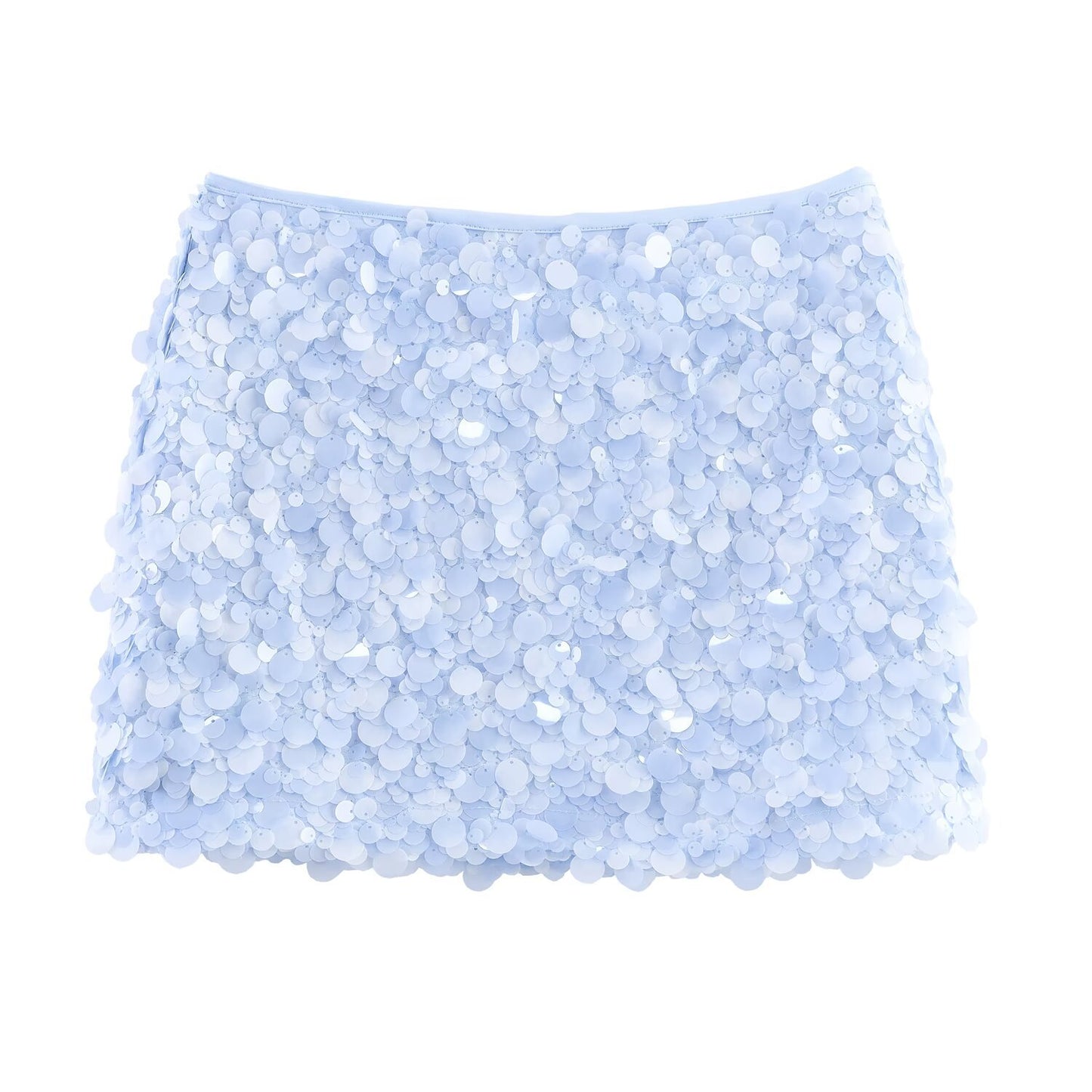 Liv | Sequin Mini Skirt Light Blue