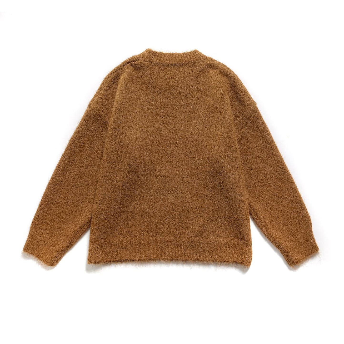 Aria | Knitted Sweater Brown Pony Print Fluffy Ears
