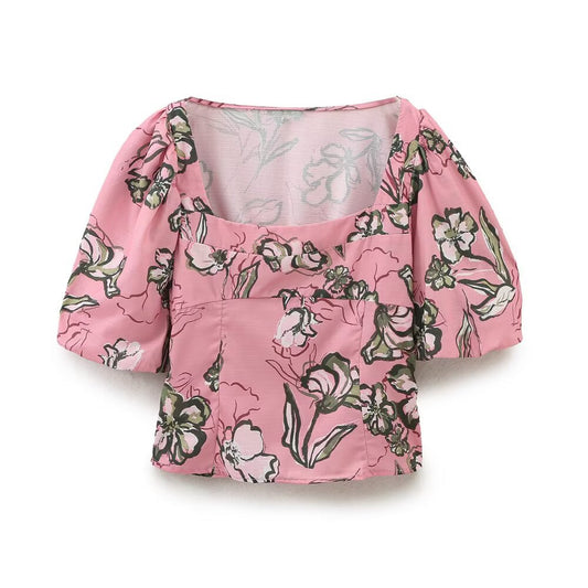 Sienna | Spring Floral Corset Top Pink