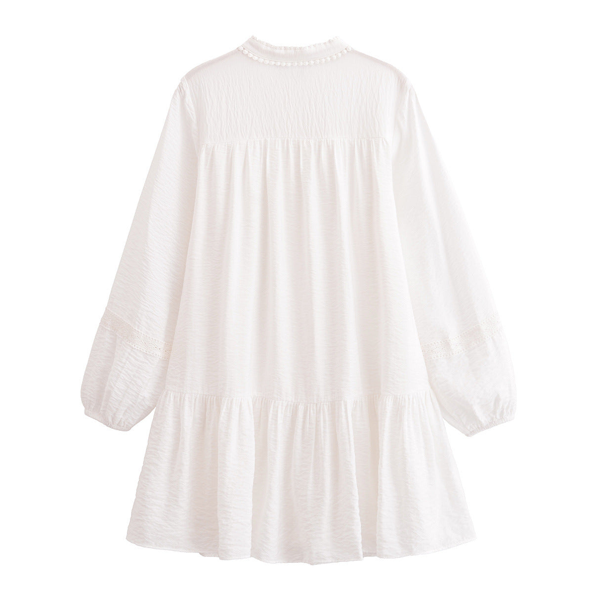 Effie | Casual Long Sleeve Mini Dress White