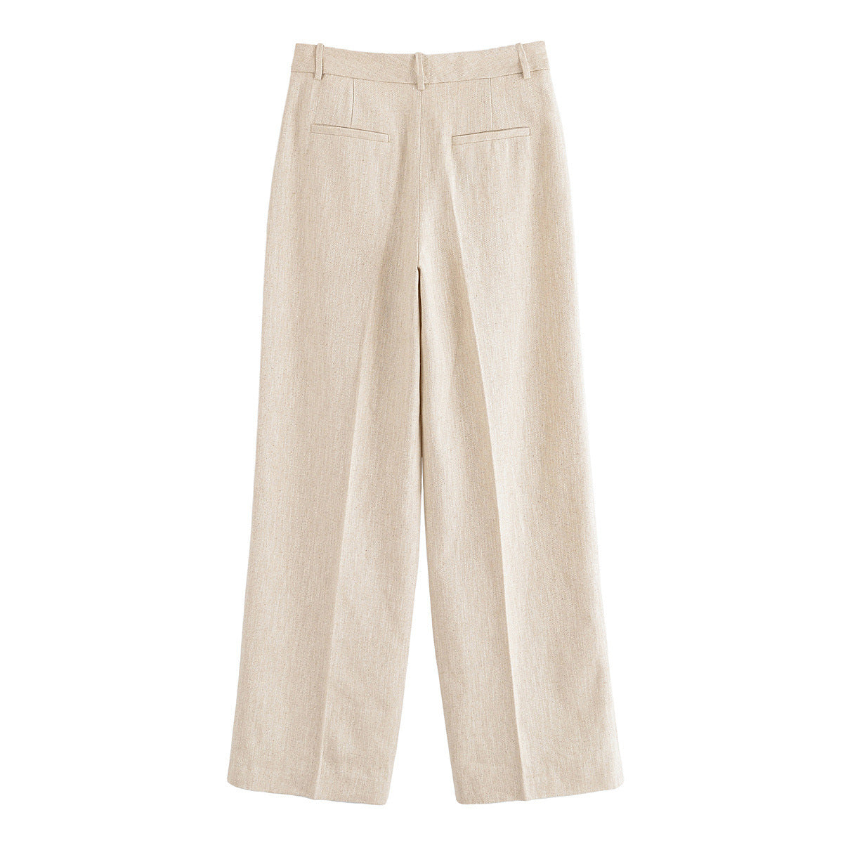 Orin | Linen Trousers Cream Wide Leg Tailored