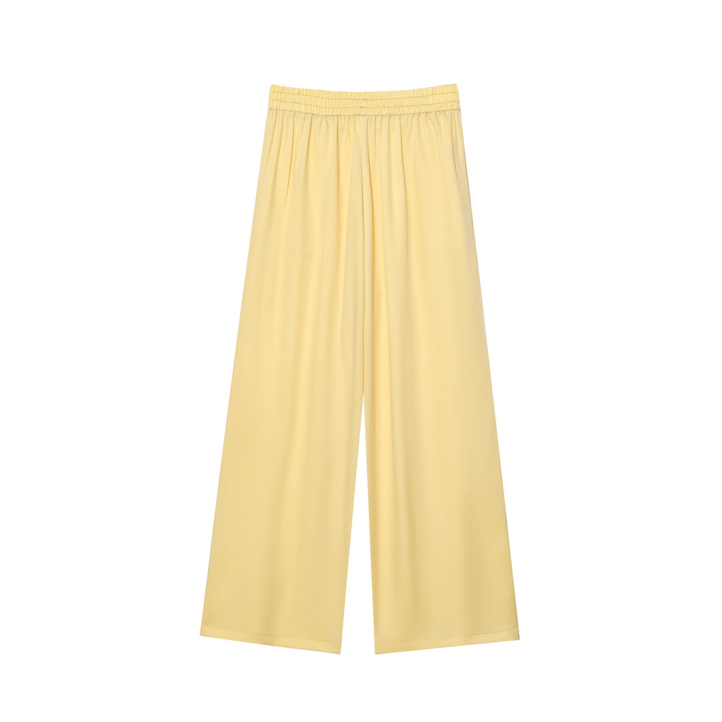 Mia | Casual Wide Leg Trousers Cream High Waisted