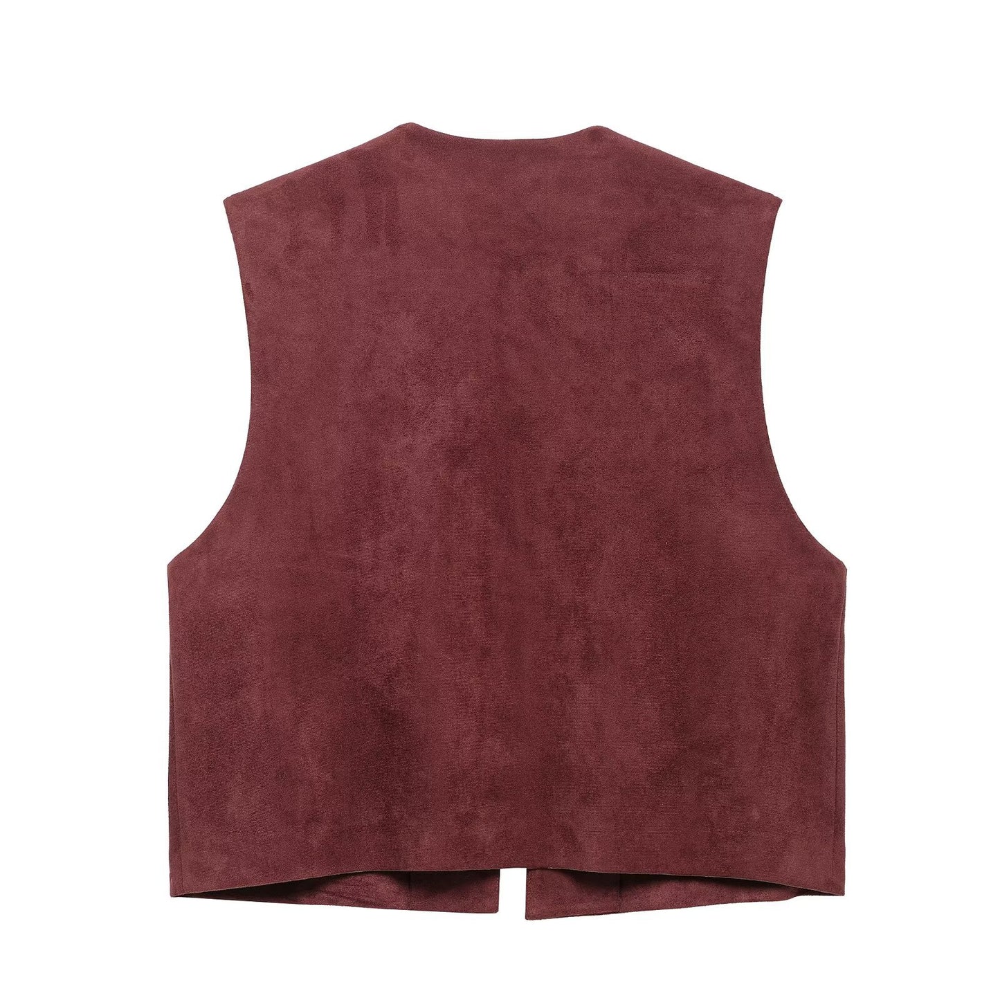 Vera | Embroidered Zip Front Cardigan Burgundy Sleeveless