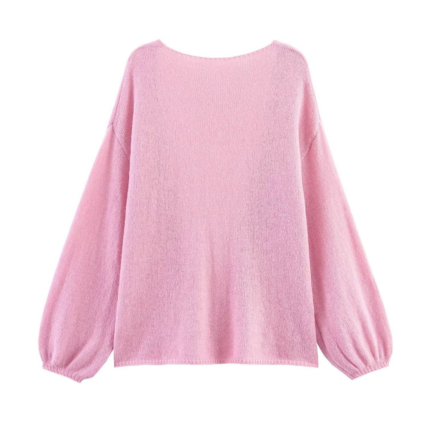 Fleur | Oversized Cardigan Pink Long Sleeve Open Front