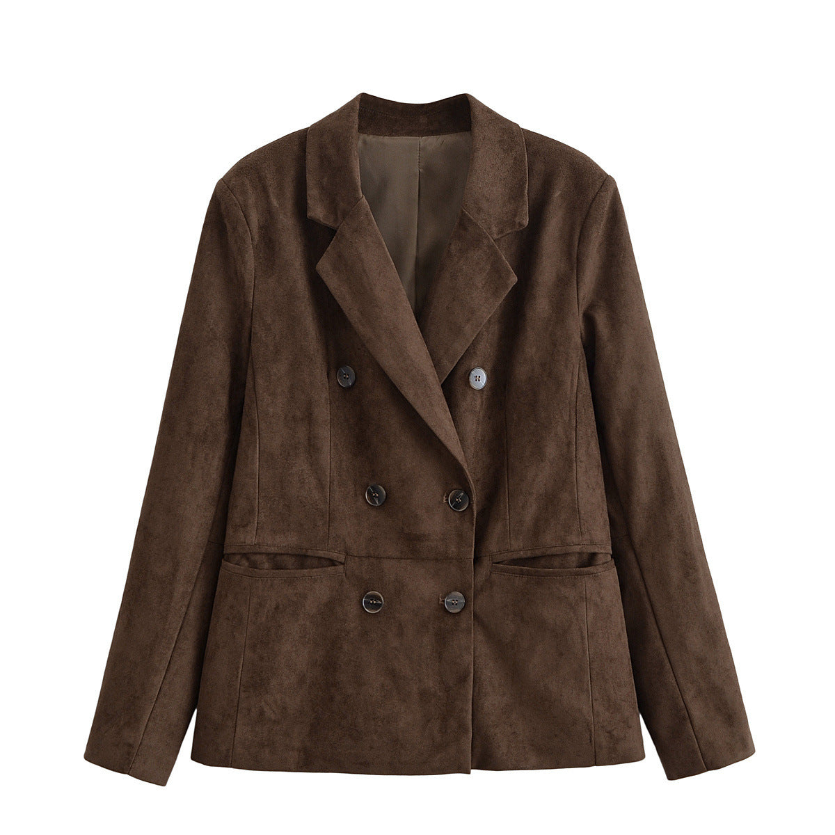 Mia | Smart Casual Brown Blazer Suede