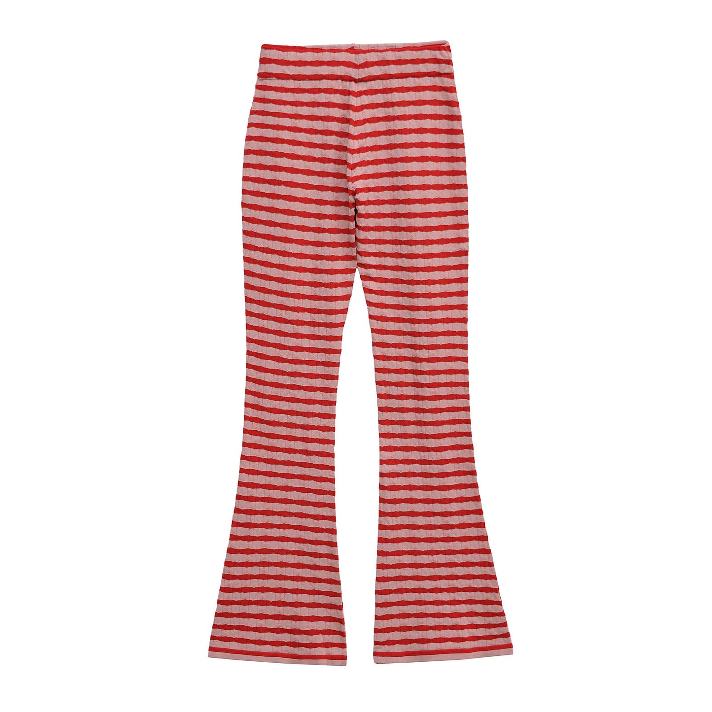 Margot | Striped Wide Leg Pants Black White Flared