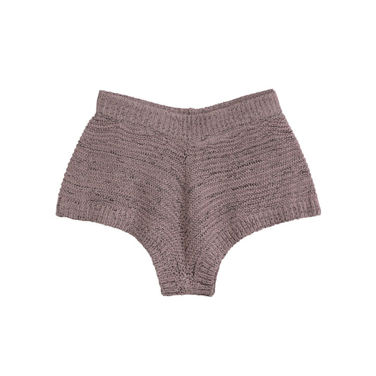 Ada | Knitted Shorts Pink High Waisted