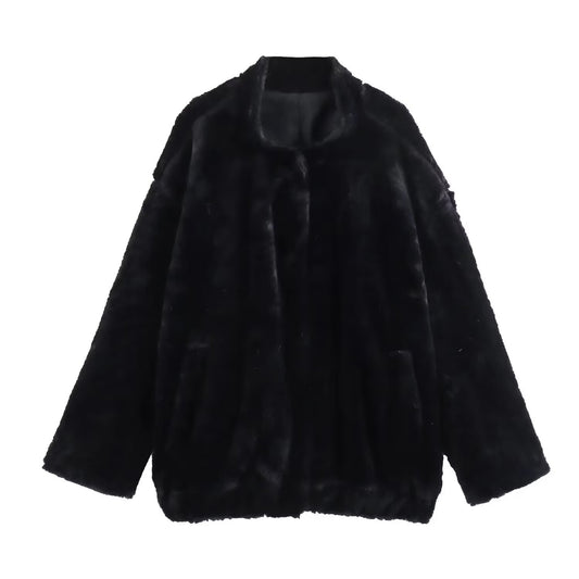 Zoe | Winter Black Faux Fur Jacket