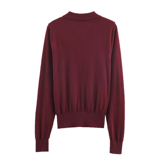 Ruby | Sophisticated Knit Long Sleeve Polo Jumper