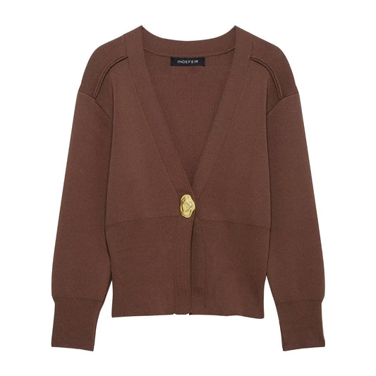 Ivy | Cropped Satin Blouse Cream V Neck Long Sleeve