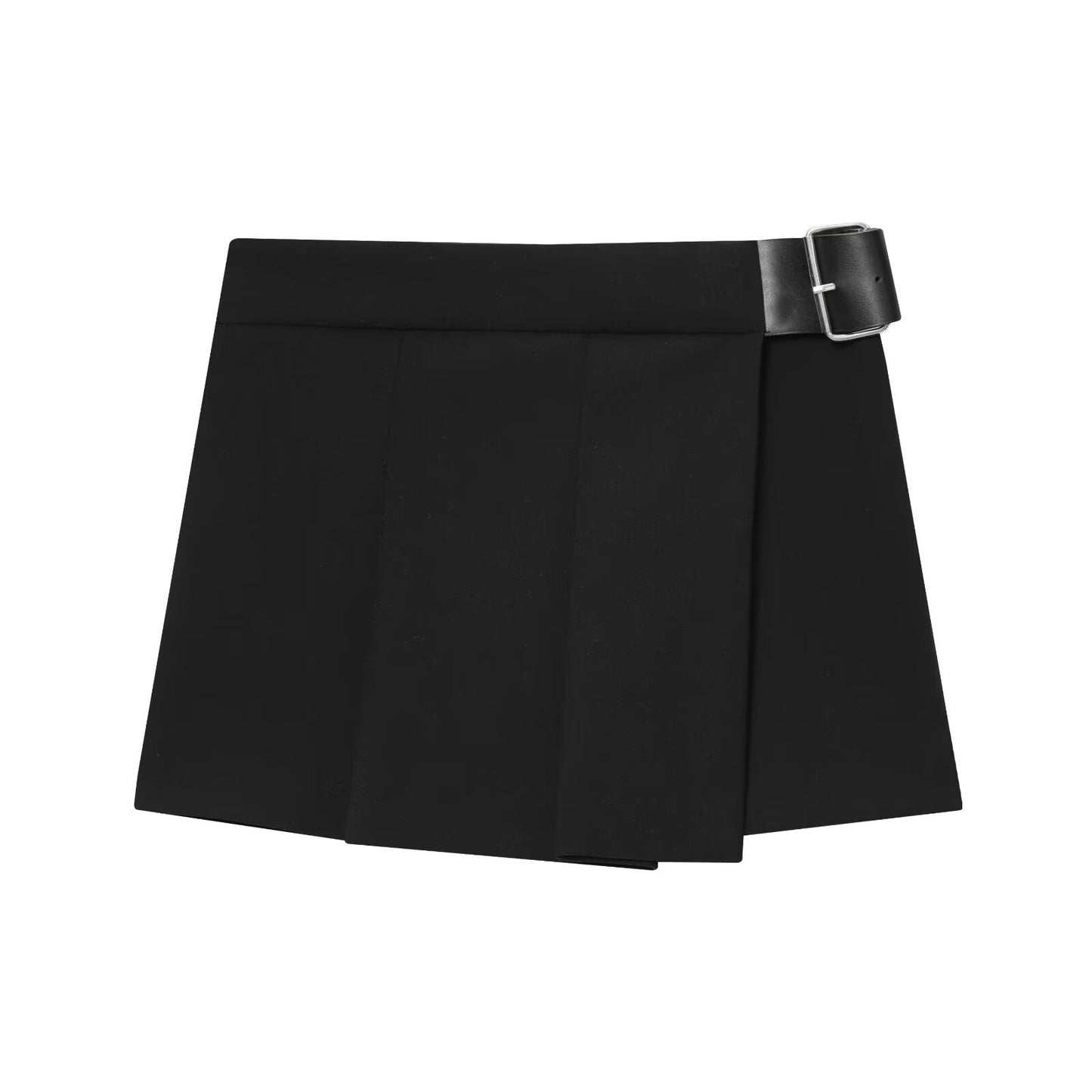 Gia | Elegant Pleated Mini Skirt Black Tailored