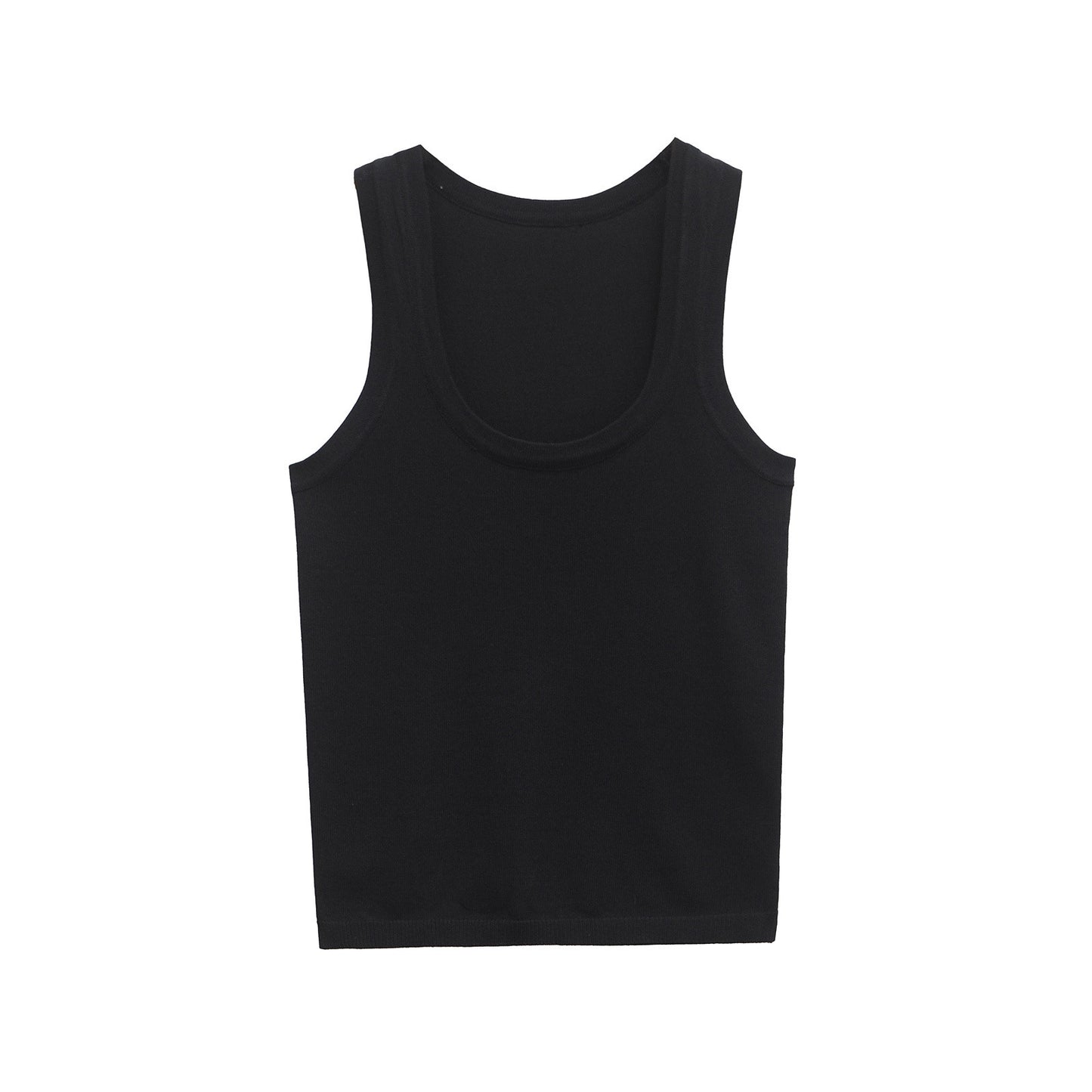 Sia | Everyday White Tank Top Ribbed Fitted Scoop Neck