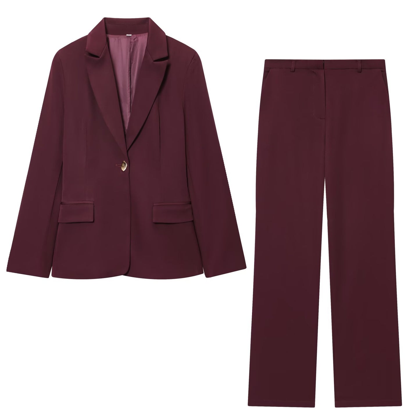 Victoria | Tailored Burgundy Single Breasted Suit