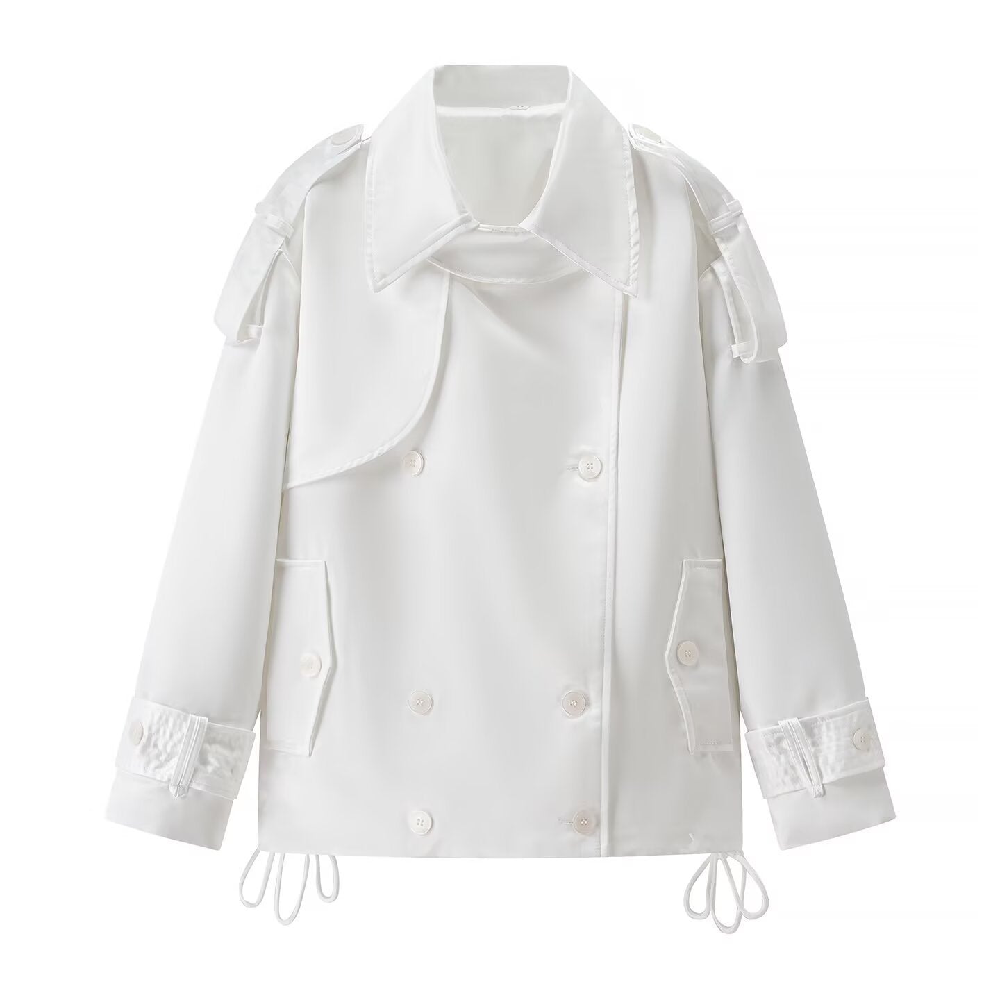 Quinn | Double Breasted Blazer White Cropped
