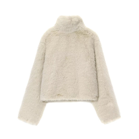 Elise | Smart Casual Cropped Faux Fur Jacket