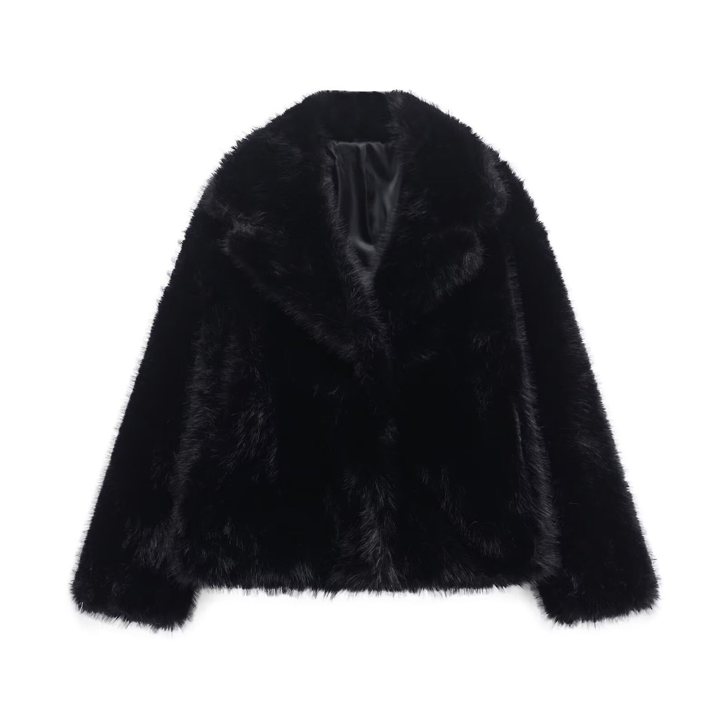Amelie | Elegant Cropped Faux Fur Jacket
