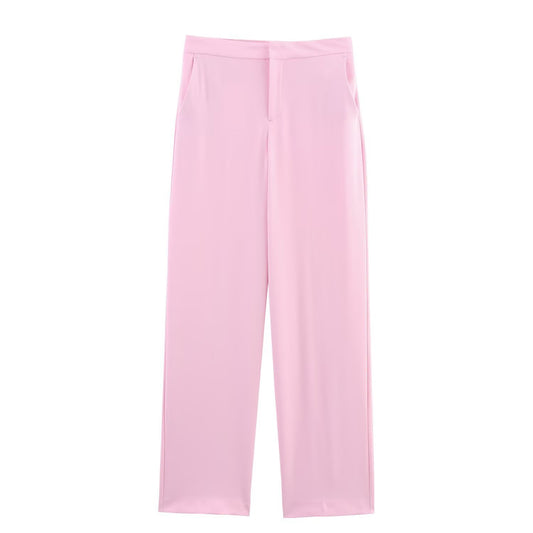 Rosie | Pink Feather Cuff Suit