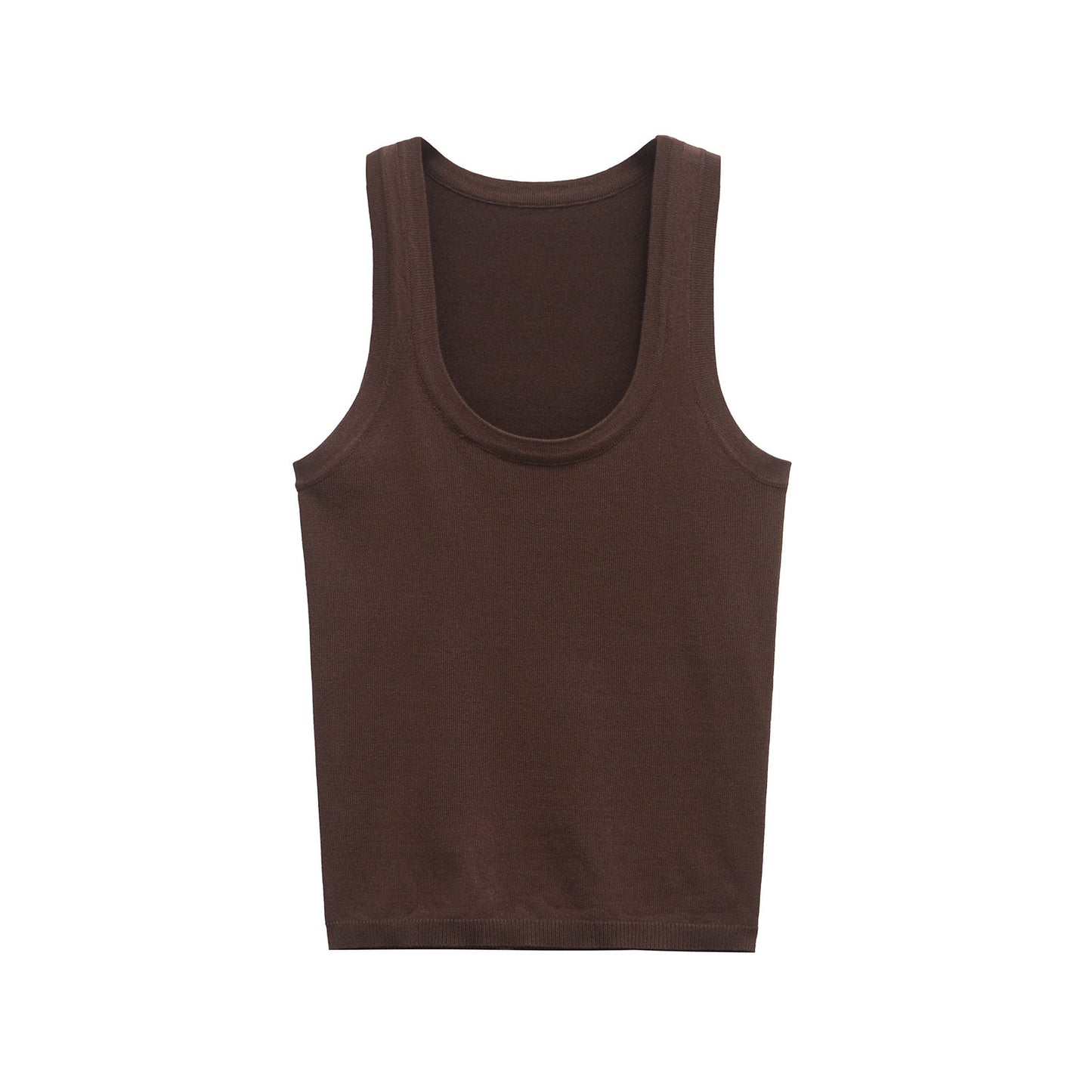 Sia | Everyday White Tank Top Ribbed Fitted Scoop Neck