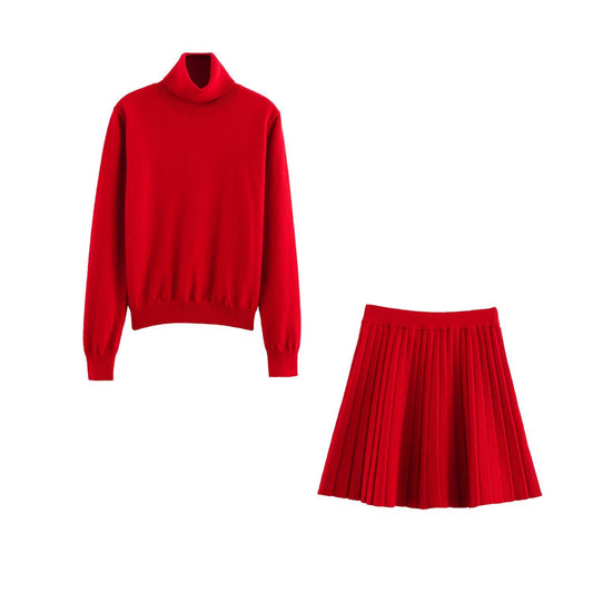 Ruby | Knit Pleated Skirt Co-ord