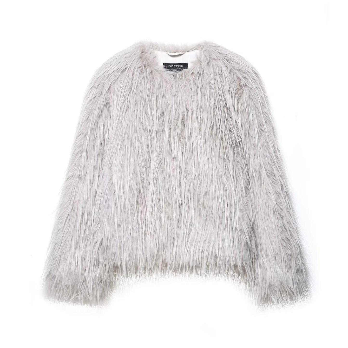Etta | Casual Fluffy Faux Fur Jacket Grey