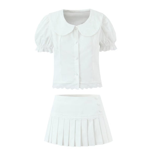 Daisy | White Puff Sleeve Co-ord