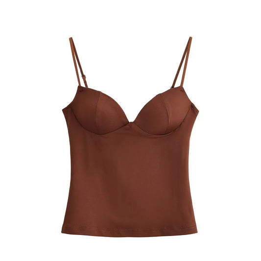 Greta | Elegant Corset Top Black Mesh Cami Fitted Bustier