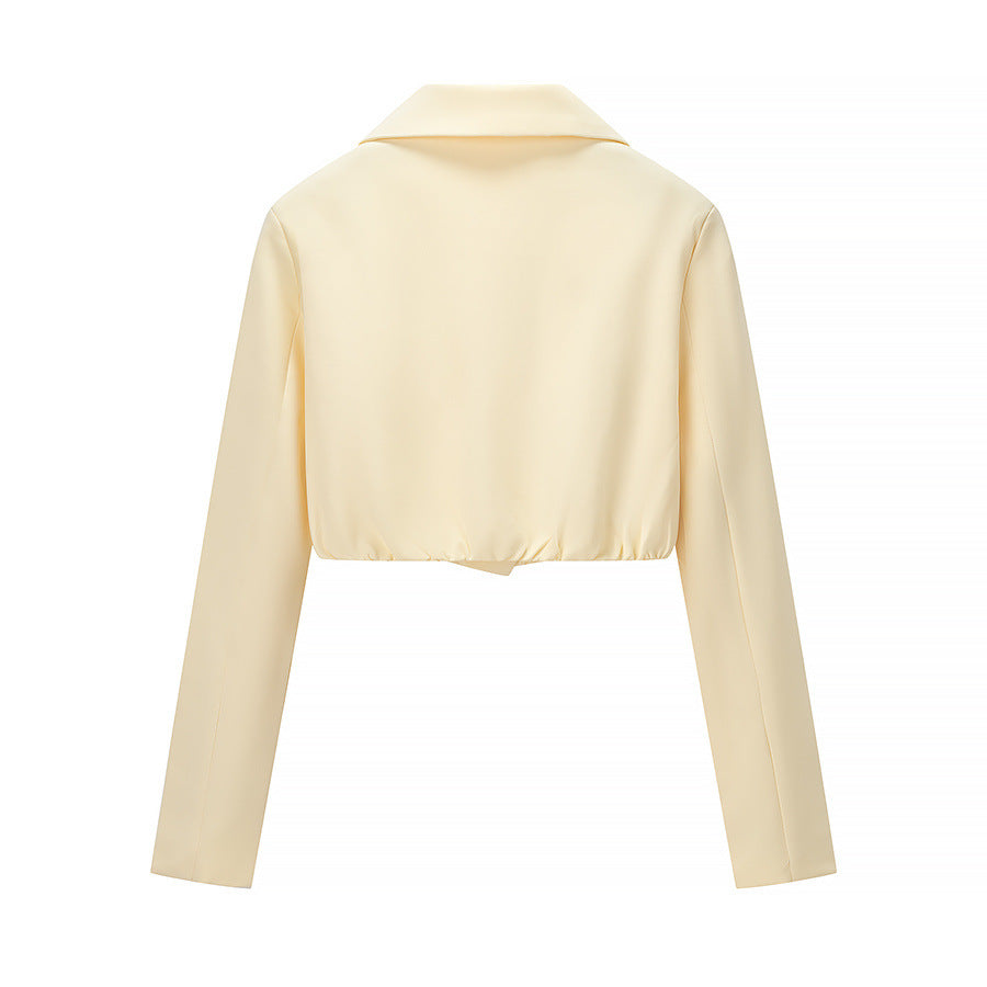 Florence | Yellow Corset & Cropped Blazer Set