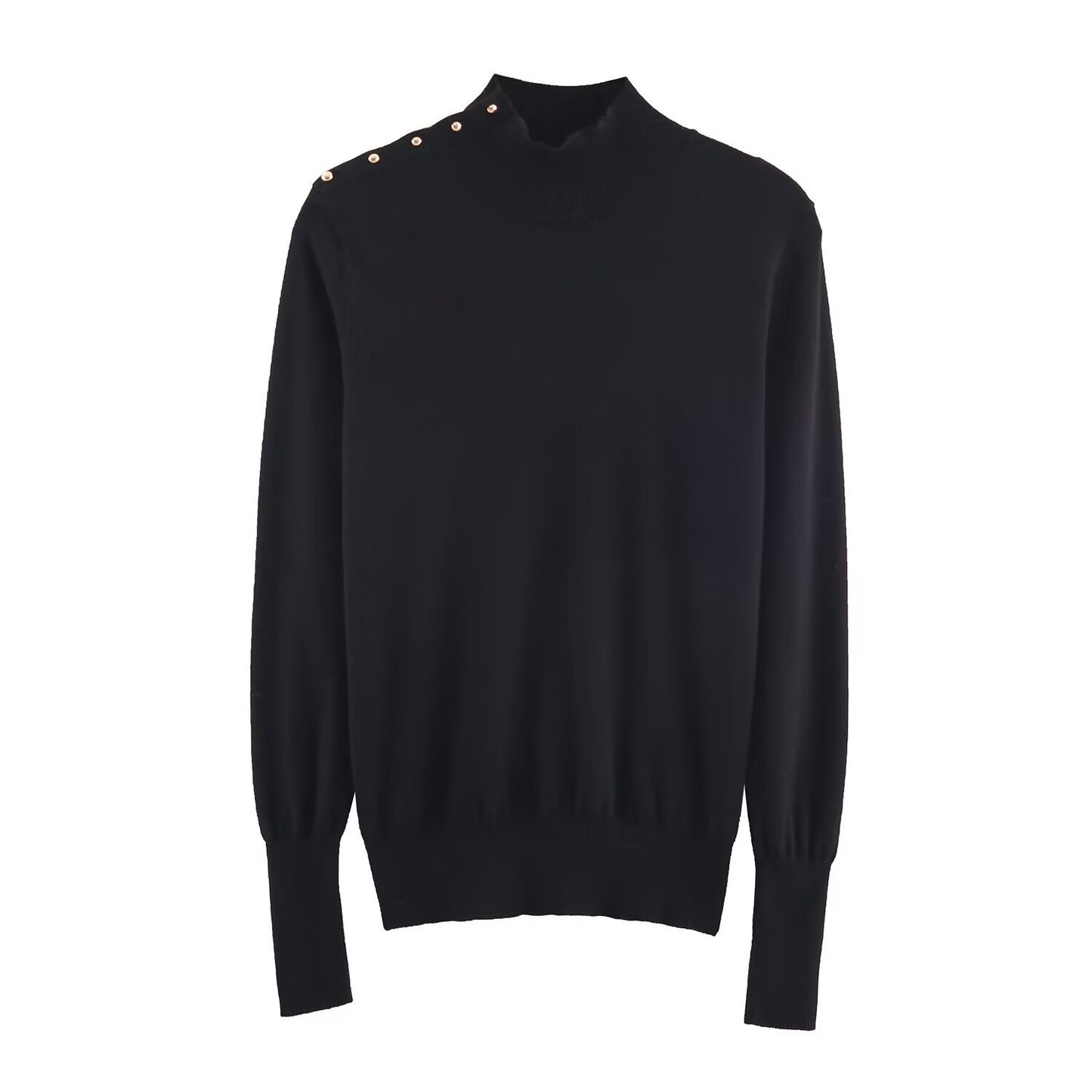 Vera | Turtleneck Sweater Cream Long Sleeve Fitted