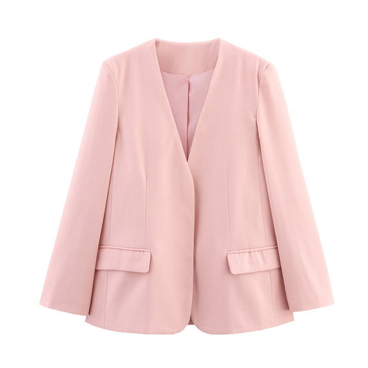 Fleur | Spring Double Breasted Blazer Pink