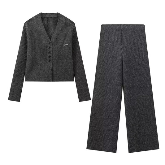 Sienna | Ribbed Knit Wide Leg Co-ord Set