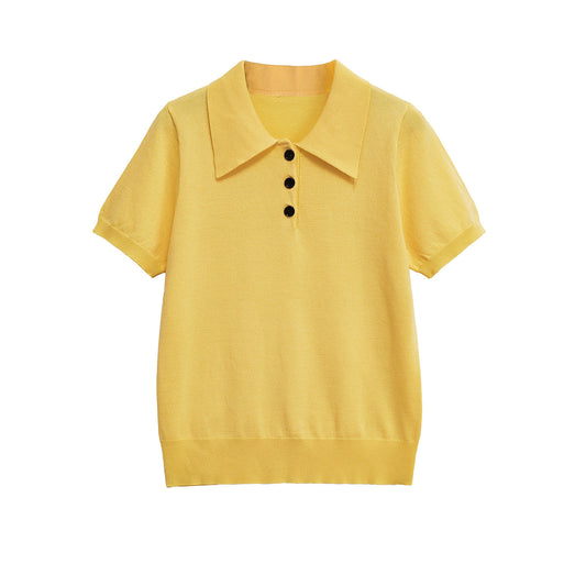 Willow | Versatile Knit Short Sleeve Polo Shirt
