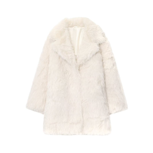 Rosa | Elegant Long Faux Fur Coat