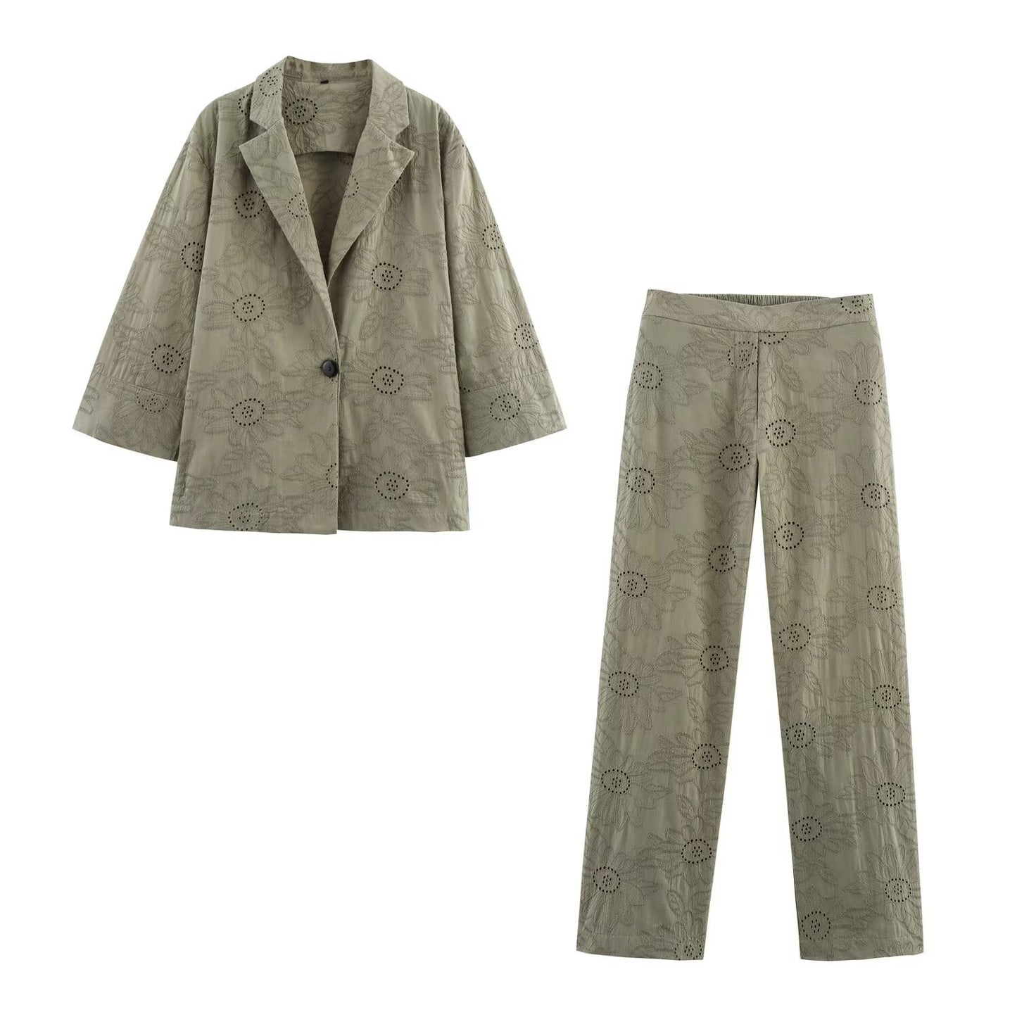 Ivy | Textured Sage Green Suit