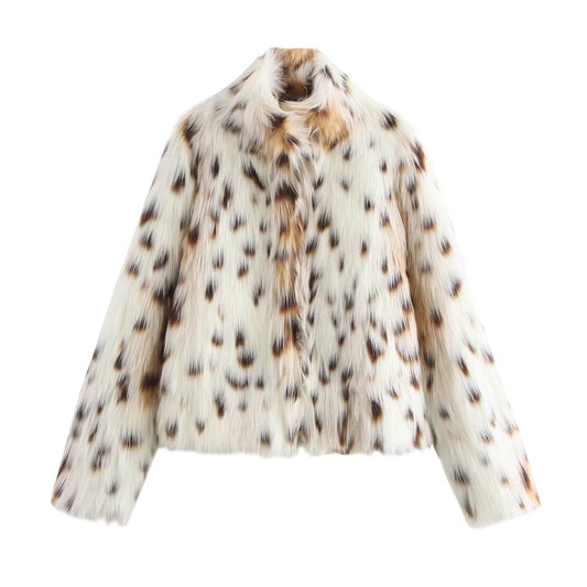Ria | Cropped Faux Fur Jacket