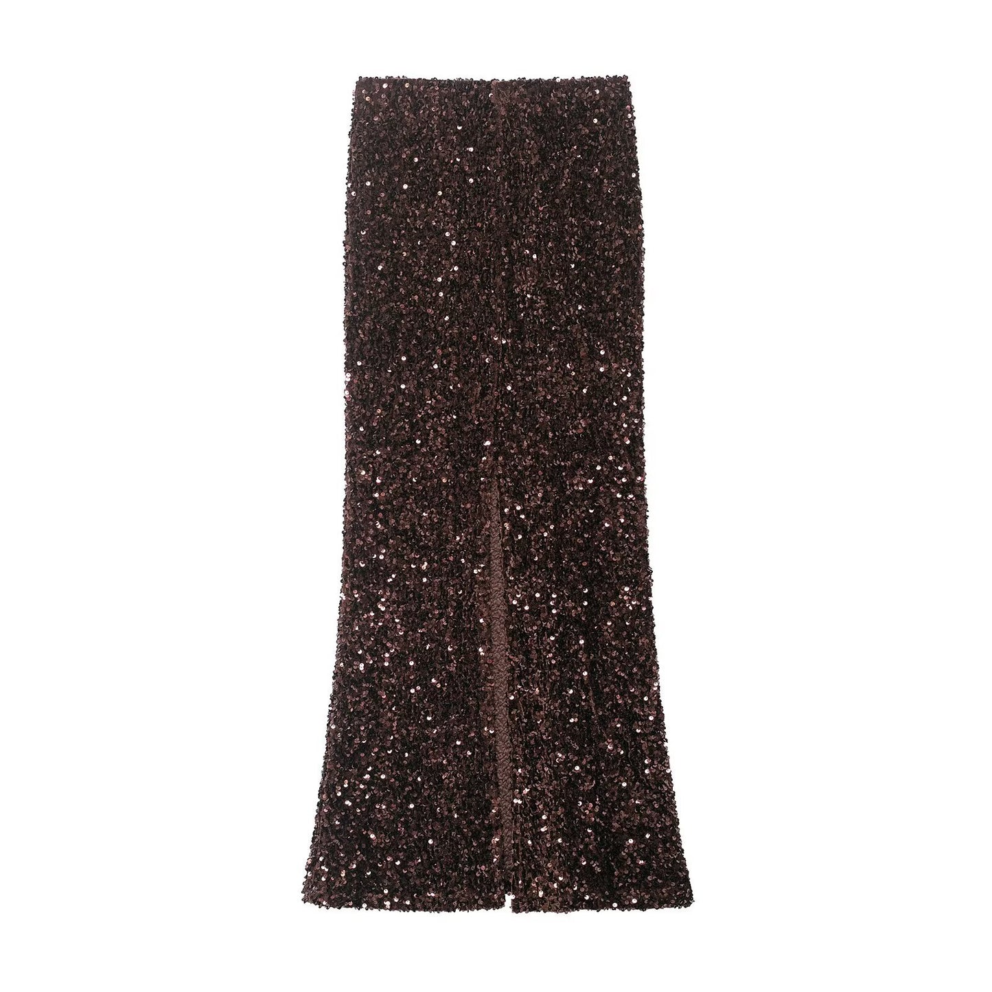 Vera | Sequin Maxi Skirt Black