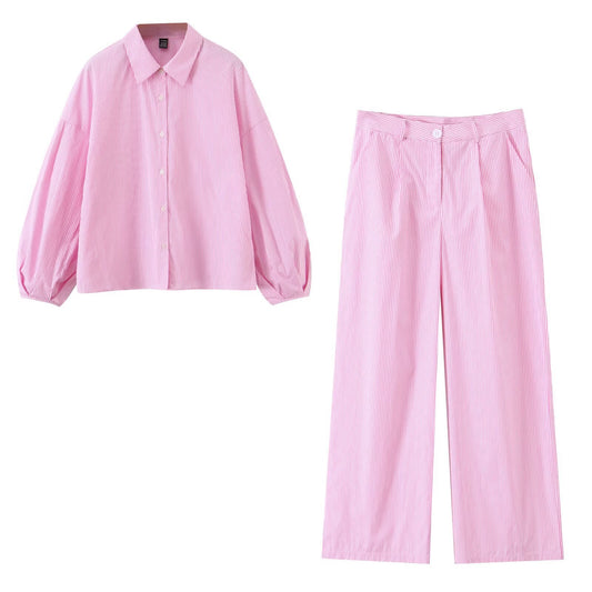 Rosie | Relaxed Pink Wide Leg Set