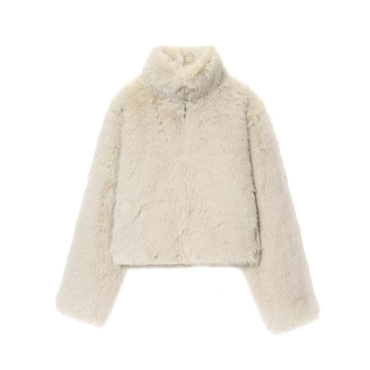 Elise | Smart Casual Cropped Faux Fur Jacket