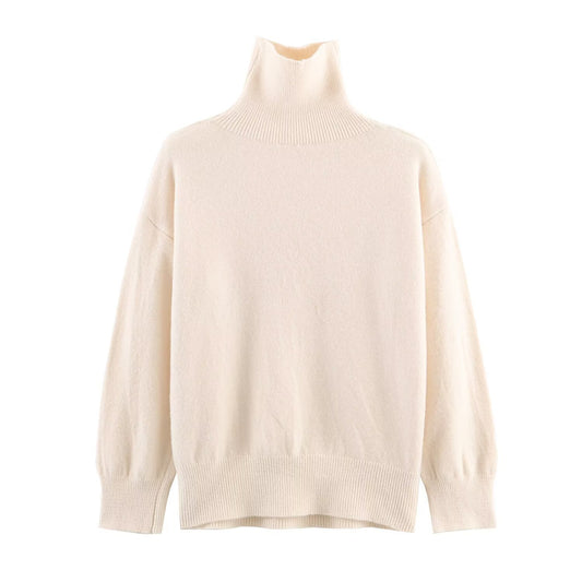 Mira | Turtleneck Sweater Gray Long Sleeve Oversized Relaxed