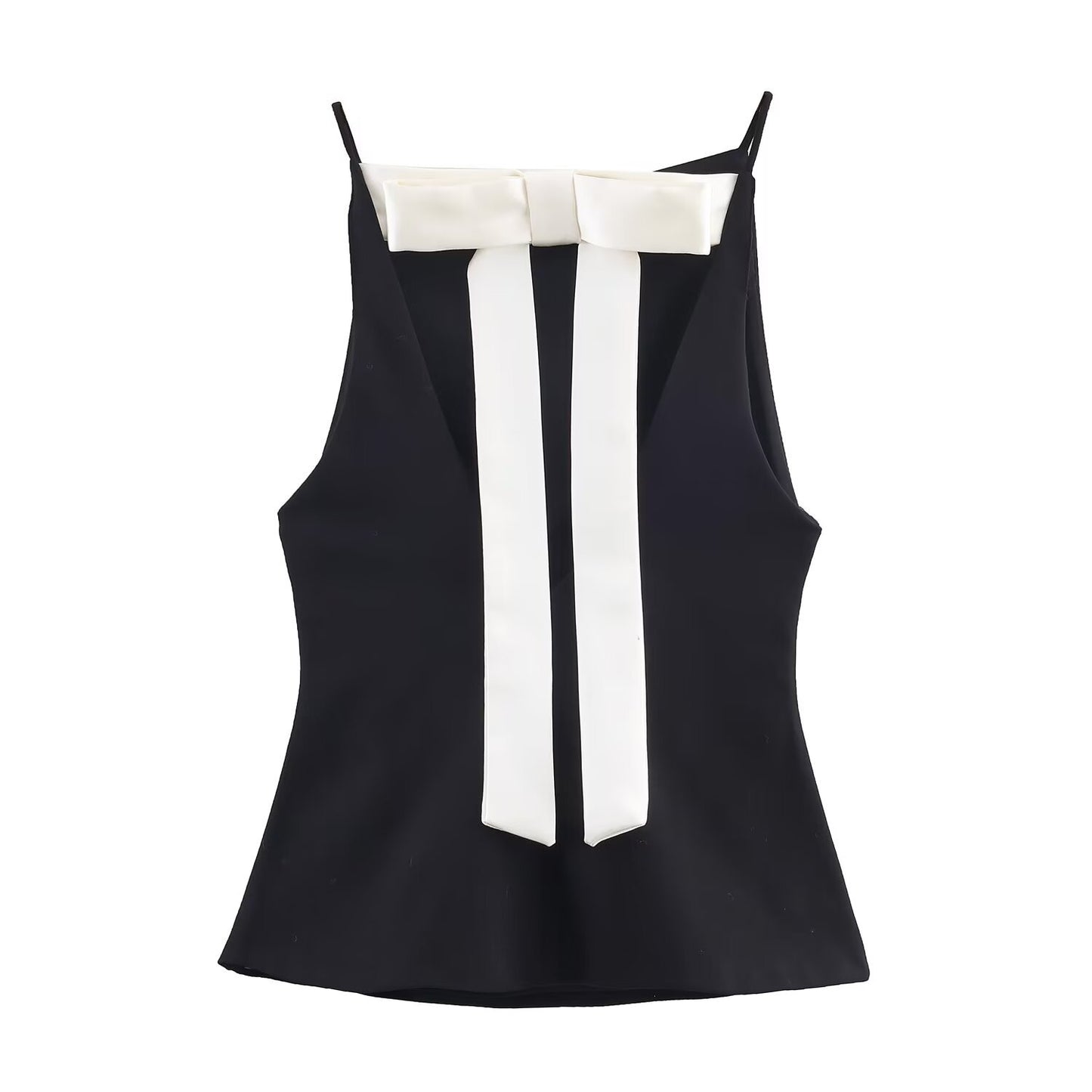Viola | Square Neck Cami Top Black Sleeveless Fitted