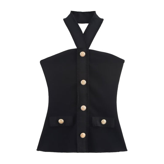 Serena | Black Halter Neck Co-ord Set