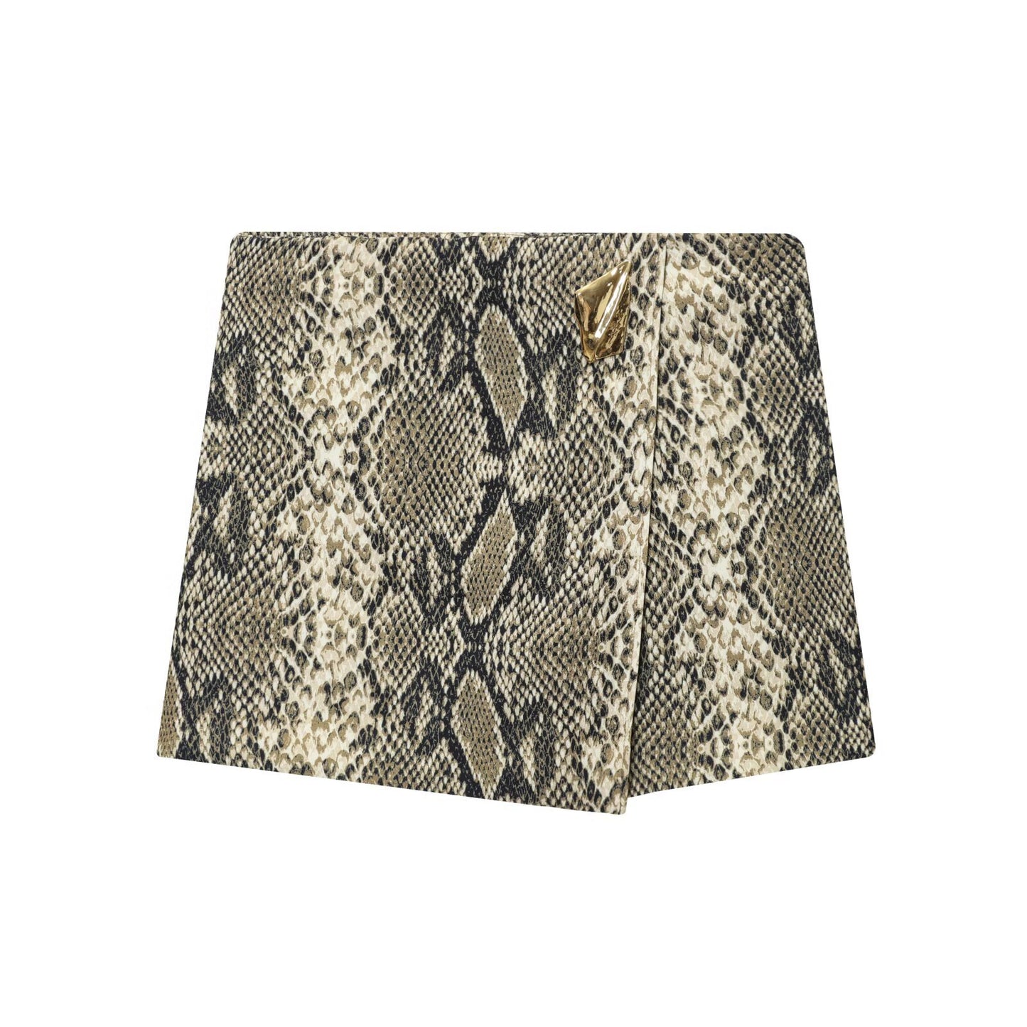 Vera | Leopard Print Mini Shorts Cream High Waisted