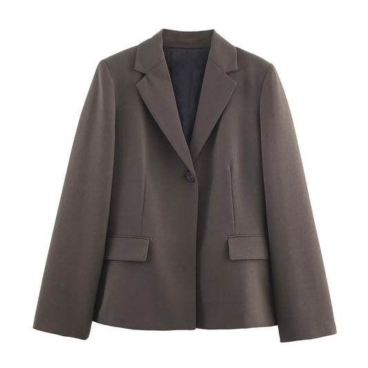 Clara | Dark Taupe  Midi Skirt Suit