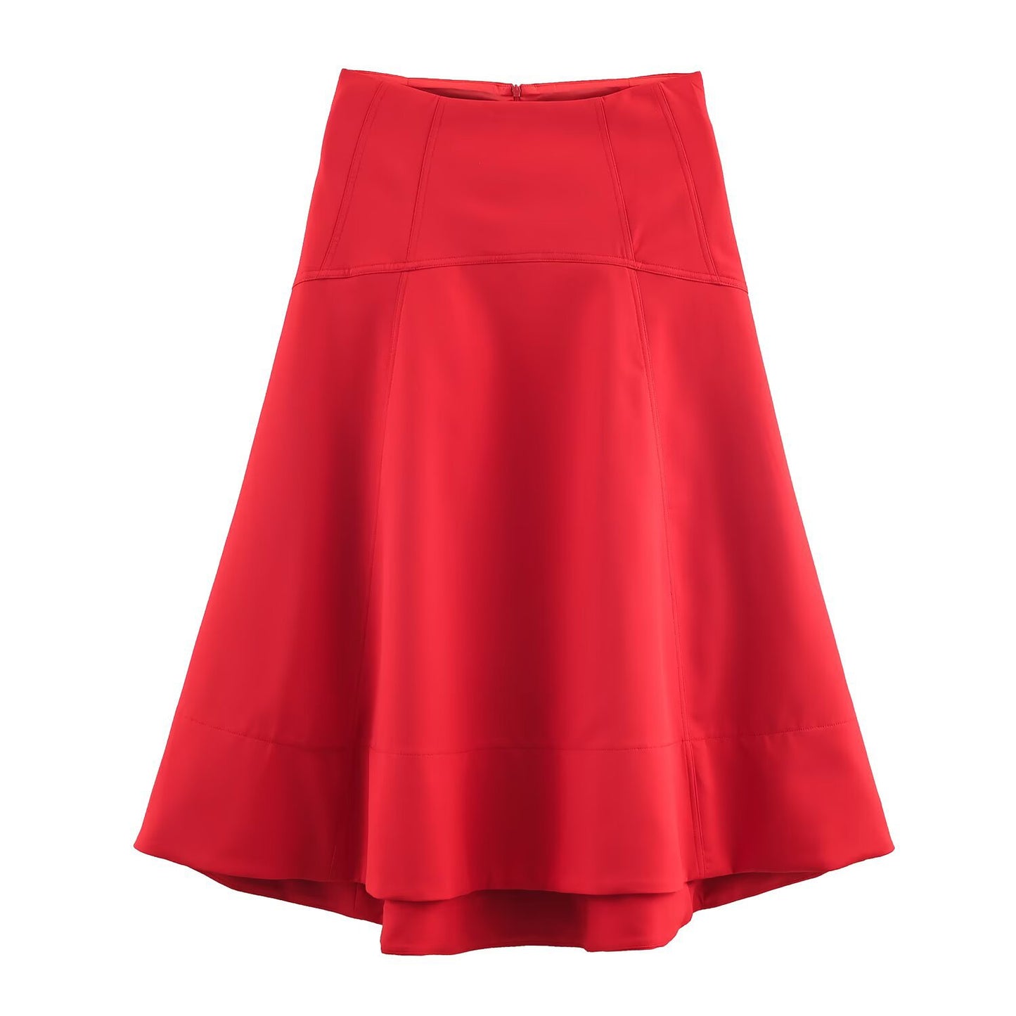 Rose | Red Two Piece Set Midi Skirt