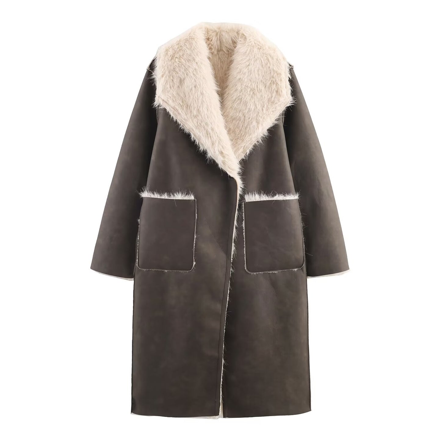 Thea | Vintage Long Shearling Coat