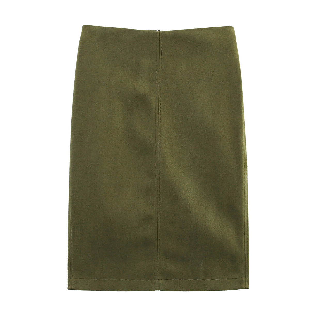 Ivy | Suede Pencil Skirt Green Midi Bodycon