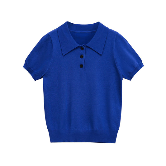Willow | Versatile Knit Short Sleeve Polo Shirt