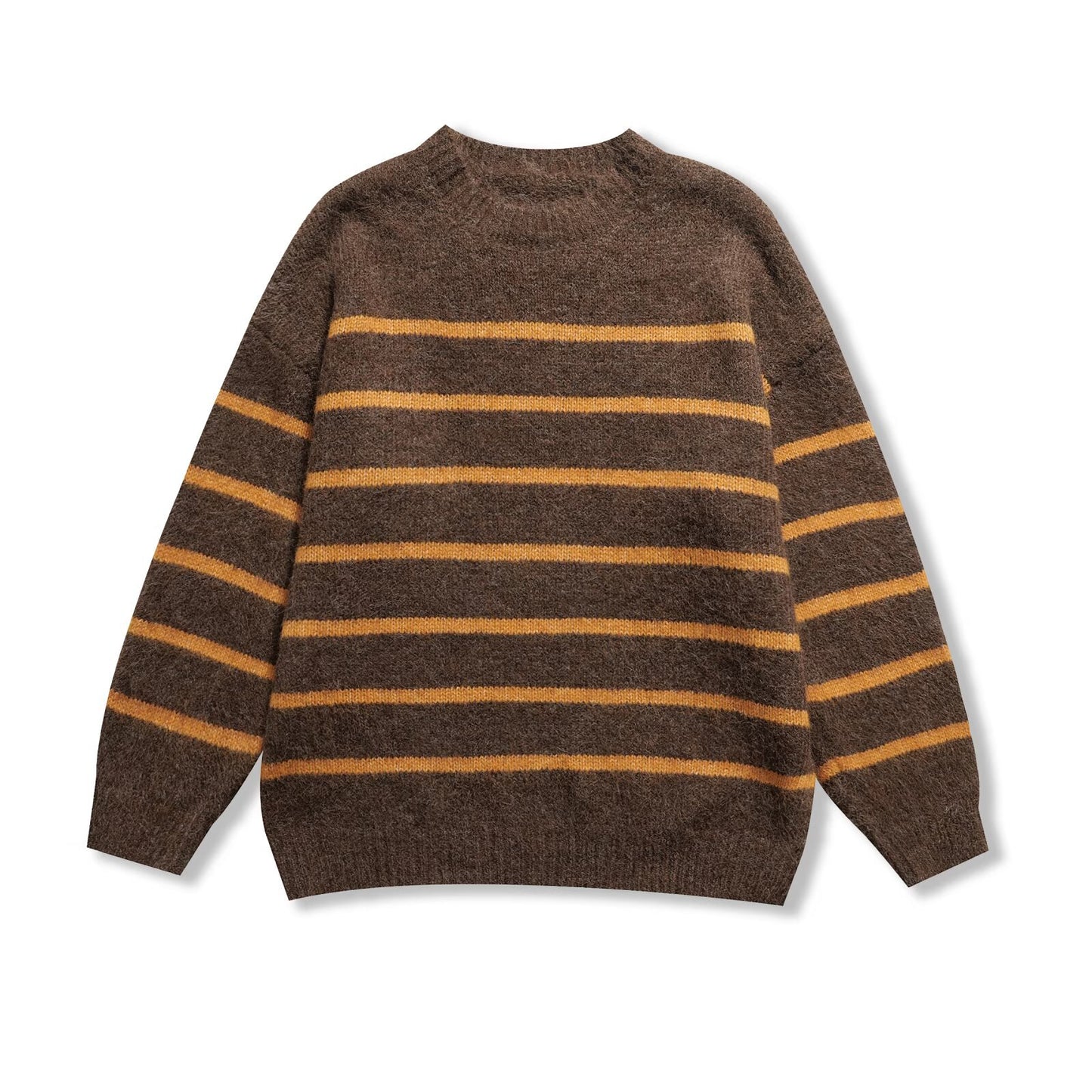 Elise | Striped Knitted Sweater Cream Blue Long Sleeve