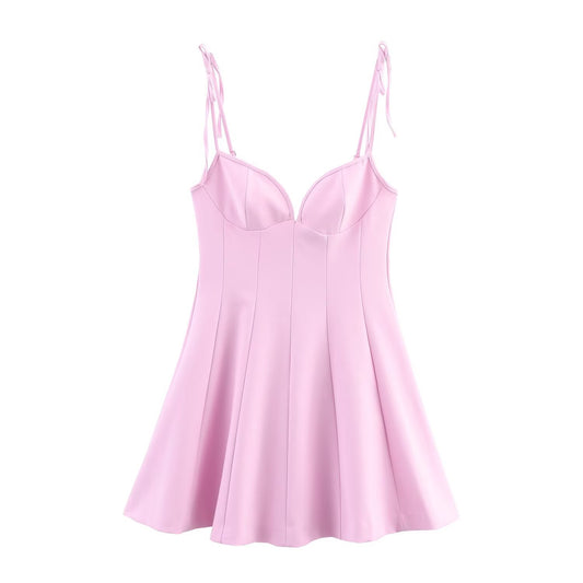Lila | Elegant Pleated Corset Mini Dress