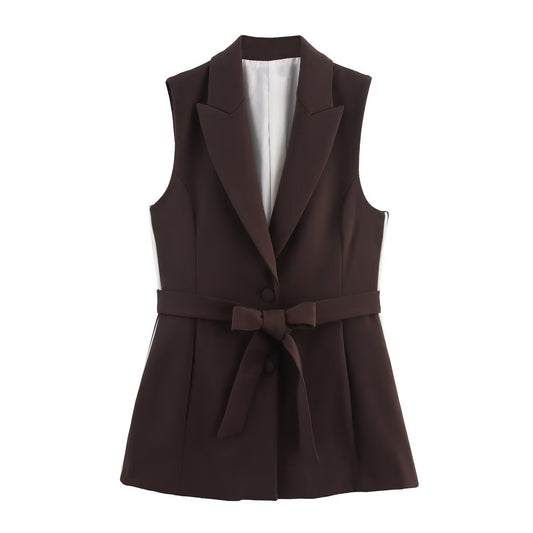 Maya | Sleek Sleeveless Blazer Set